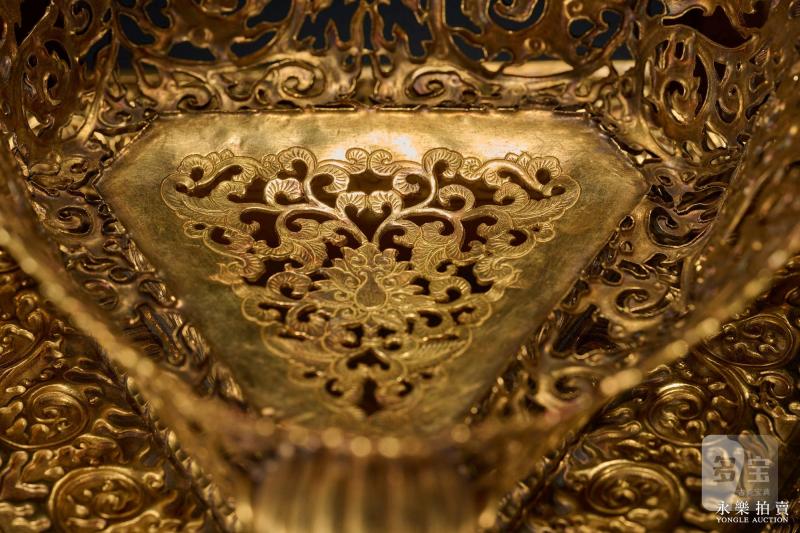 清乾隆 御制金质嵌松石八吉祥纹嘎巴拉碗 - 图10